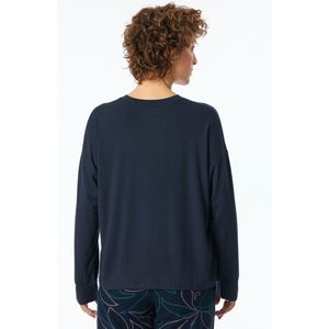 Schiesser Dames slaapshirt met lange mouwen Modal - Mix + Relax, Nachtblauw 182051, 40