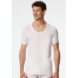 Schiesser - 181531 - T-Shirt - Wit - Premium Modal, V-hals, 55% Zijde, 35% Polyamide, 10% Elastaan