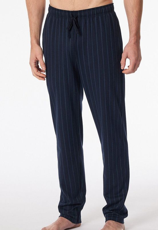 Schiesser - Lange Pyjamabroek - Nachtblauw - Biologisch Katoen