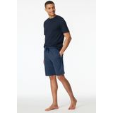 Schiesser Pyjamabroek Kort - Blauw - Mix + Relax
