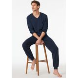 Schiesser - 182194 Comfort Essentials - Pyjama - Night Blue - 100% Katoen