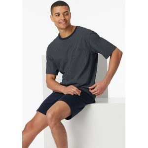 Schiesser - Comfort Essentials - Shortama - Nachtblauw - 2-delig