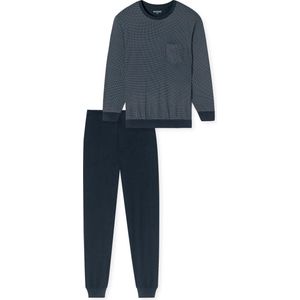 Schiesser - 182196 Comfort Essentials - Pyjama - Nachtblauw - 100% Katoen