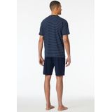 Schiesser - 182198 Casual Essentials - Pyjama - Admiral - 100% Katoen