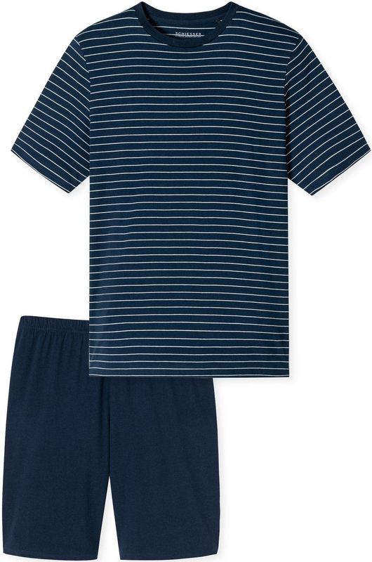 Schiesser - 182198 Casual Essentials - Pyjama - Admiral - 100% Katoen