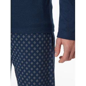 Schiesser - 182199 Casual Essentials - Pyjama - Admiraal Blauw - 100% Katoen