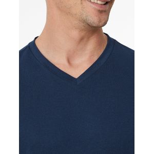 Schiesser - 182199 Casual Essentials - Pyjama - Admiraal Blauw - 100% Katoen