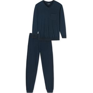 Schiesser - 182194 Comfort Essentials - Pyjama - Night Blue - 100% Katoen