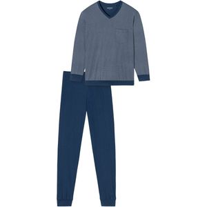 Schiesser - Pyjama - Comfort Essentials - Blauw - Katoen