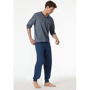 Schiesser - Comfort Essentials - Pyjama - Blauw - Katoen