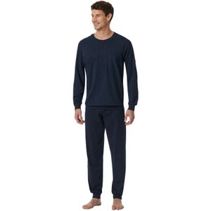 Schiesser - 182196 Comfort Essentials - Pyjama - Nachtblauw - 100% Katoen