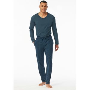 Schiesser - Pantalon - Heren - Slaapkleding - Zwart - Katoen