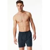 SCHIESSER - Boxershorts - Dubbelpak - Zwart - Petrol - 100% Katoen