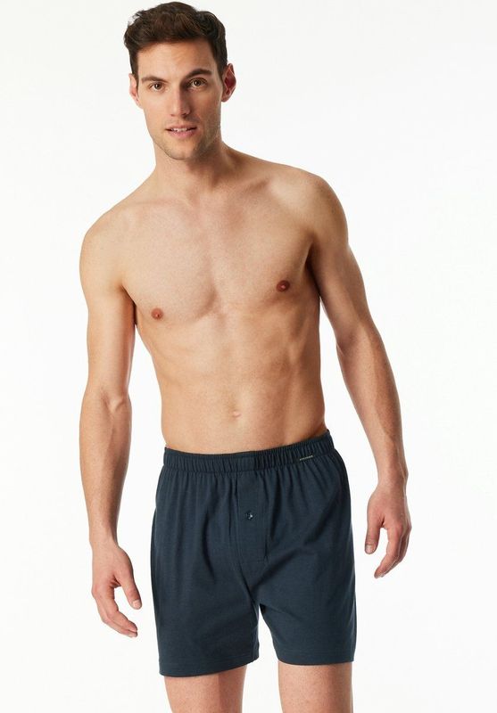 SCHIESSER - Boxershorts - Dubbelpak - Zwart - Petrol - 100% Katoen