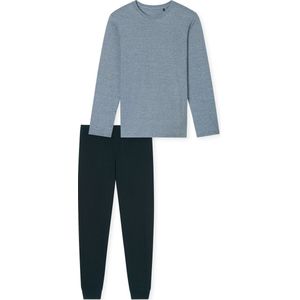 Schiesser - Casual Essentials - Pyjama - Nachtblauw - 100% Katoen