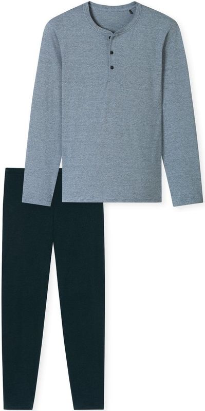 Schiesser - 182515 Casual Essentials - Pyjama - Nachtblauw - 100% Katoen