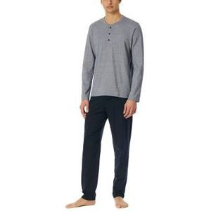 Schiesser - 182515 Casual Essentials - Pyjama - Night Blue - 100% Katoen