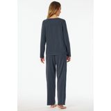 Schiesser - Lange Pyjama - Grafiet - Dames - Casual Nachtkleding