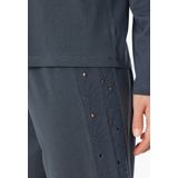 Schiesser - Lange Pyjama - Grafiet - Dames - Casual Nachtkleding