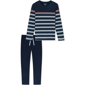 Schiesser - Pyjama - Donkerblauw - 100% Katoen