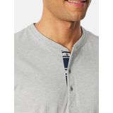 Pyjama - Lichtgrijs - Korte Mouwen - Ronde Hals - Knoopsluiting