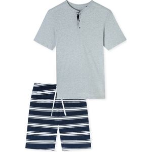 Pyjama - Lichtgrijs - Mêlee - Ronde Hals - Korte Mouwen