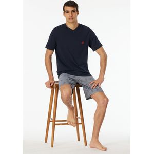 Schiesser - 95/5 - Pyjama - Nachtblauw - Biologisch Katoen