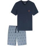 Schiesser - 95/5 - Pyjama - Nachtblauw - Biologisch Katoen