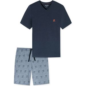 Schiesser - 95/5 - Pyjama - Nachtblauw - Biologisch Katoen