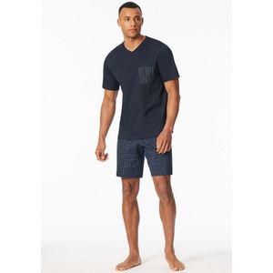 Schiesser Korte pyjama grafiet patroon - Small