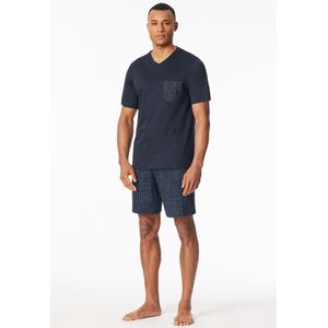 Schiesser - Fine Interlock - Korte Pyjama - Grafiet - Katoen