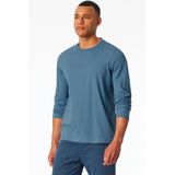Schiesser - Mix+Relax - Pyjamashirt - Atlantic Blauw - Lange Mouw
