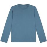 Schiesser - Mix+Relax - Pyjamashirt - Atlantic Blauw - Lange Mouw
