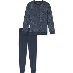 Schiesser - Pyjama - Donkerblauw - 100% Katoen