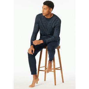 Schiesser - Pyjama - Donkerblauw - Katoen