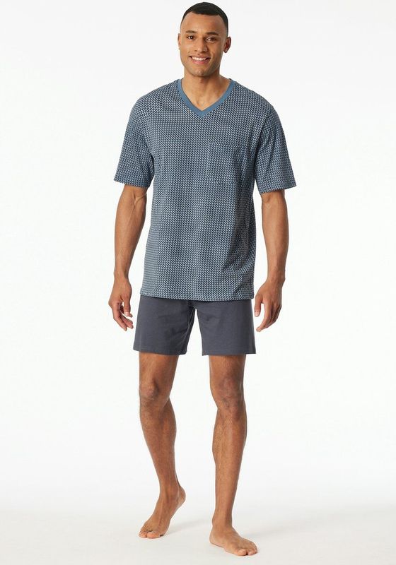 Schiesser - Pyjama Kort - Katoen - Maat 48