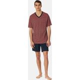 Schiesser - Pyjama - Rood - Katoen - Col en V