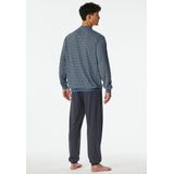 Schiesser - Comfort Nightwear - Pyjama - Donkerblauw - 100% Biologisch Katoen