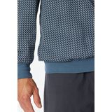 Schiesser - Comfort Nightwear - Pyjama - Donkerblauw - 100% Biologisch Katoen