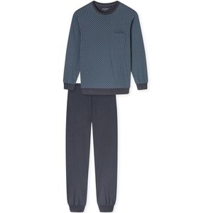 Schiesser - Pyjama Lang - Heren - Grijs - Katoen