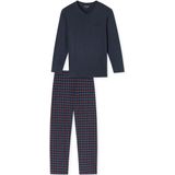 Schiesser - Comfort Essentials - Pyjama - Blauw - 100% Katoen