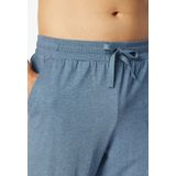 Schiesser Heren korte V-hals-Comfort Nightwear nachthemd, blauw-jaspe_181919, 48, Blauw-jaspe_181919, 48