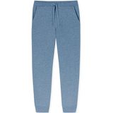 Schiesser Heren korte V-hals-Comfort Nightwear nachthemd, blauw-jaspe_181919, 48, Blauw-jaspe_181919, 48