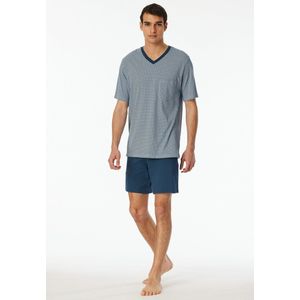 Schiesser - Shortama - Blauw Geprint - Katoen