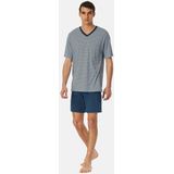 Schiesser - Shortama - Blauw Geprint - Katoen