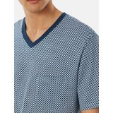 Schiesser - Shortama - Blauw Geprint - Katoen