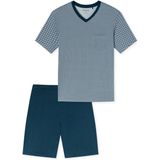 Schiesser - Shortama - Blauw Geprint - Katoen