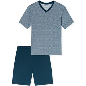 Schiesser - Comfort Nightwear - Pyjama - Grijs en Blauw - Biologisch Katoen