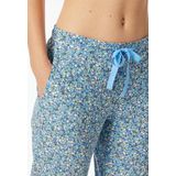 Schiesser - Relaxpyjama-onderstuk - Lichtblauw - Lange Slaapbroek voor Dames met Manchetten