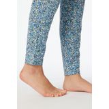 Schiesser - Relaxpyjama-onderstuk - Lichtblauw - Lange Slaapbroek voor Dames met Manchetten